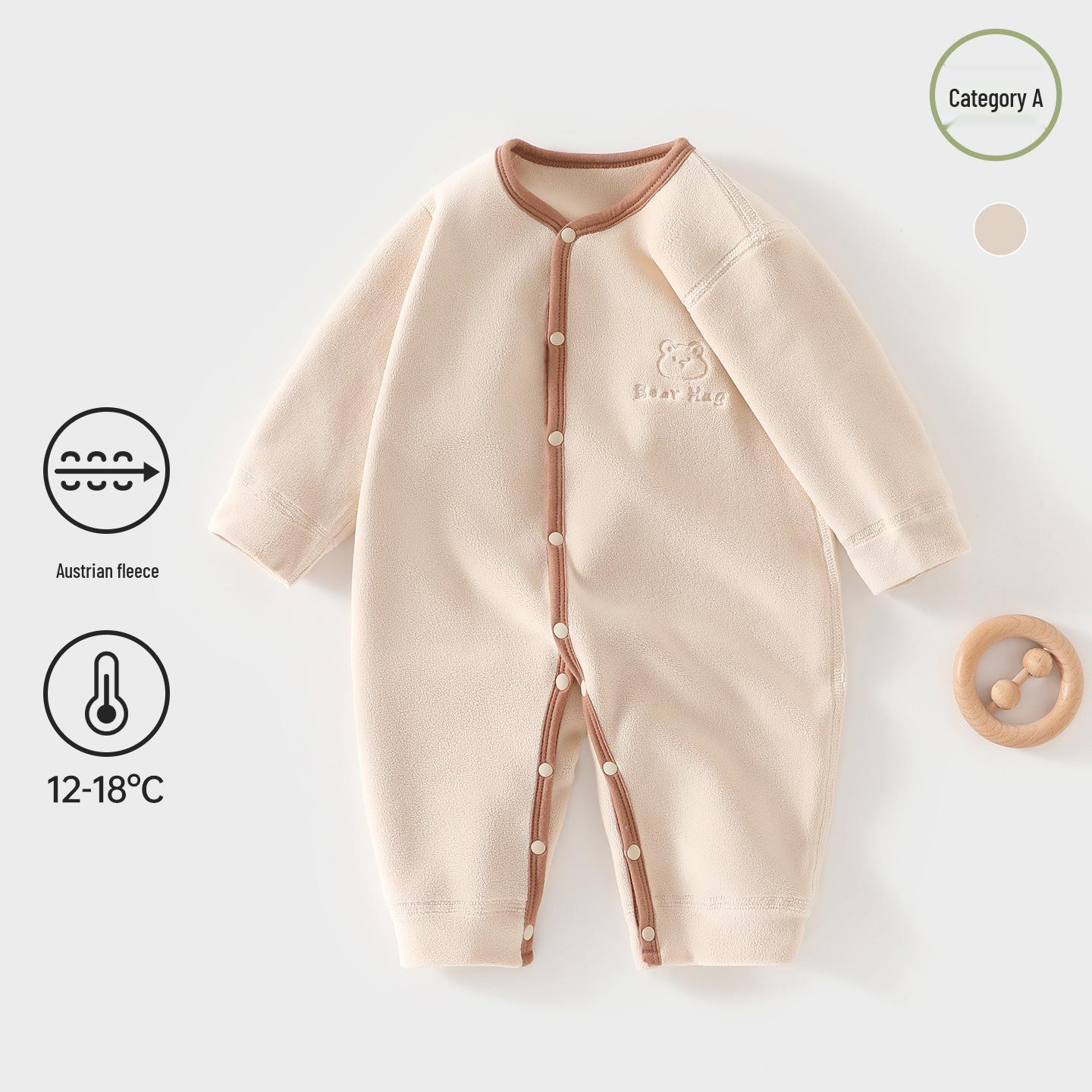 

Baby Girl Autumn/Winter Thickened Romper - Warm Newborn Crawling Outfit 59cm [7-11 lbs]