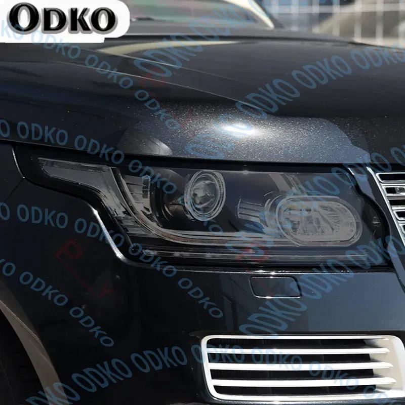 Car Headlight Protective Film Smoked Black Tint Wrap Vinyl Transparent TPU Protective For Range Rover Vogue L405 2013-