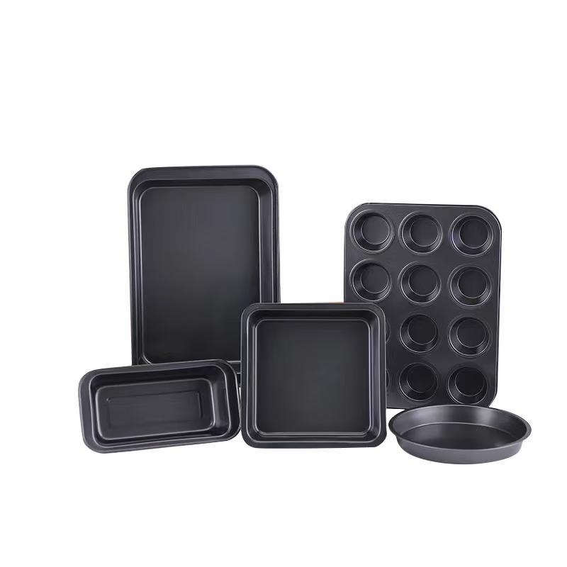 SAIKEYOU Набор для выпечки из 6 предметов с антипригарным покрытием из углеродистой стали