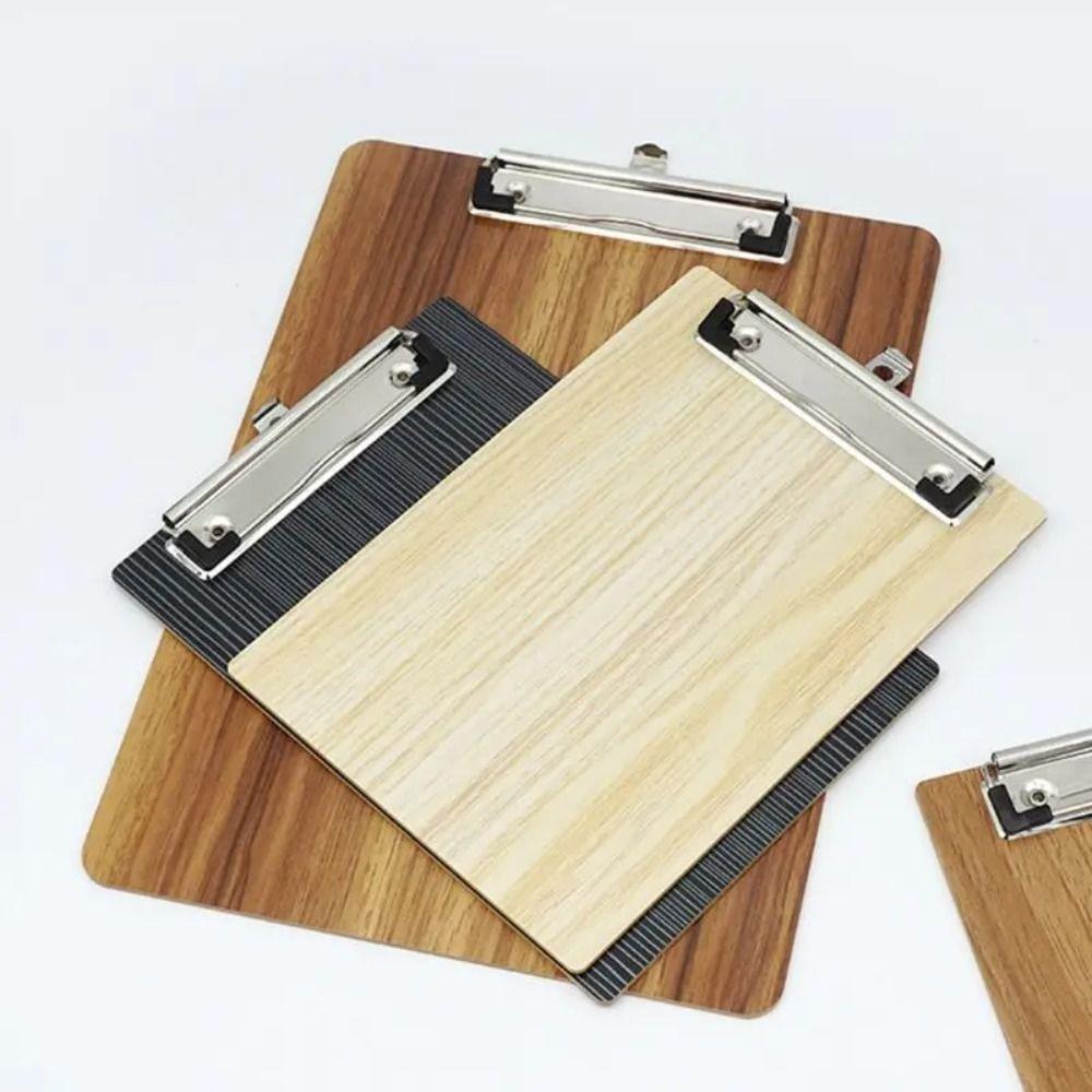 Wooden A4 Memo Folder Hardboard Document Holder Practical Writing Clipboard Student Use