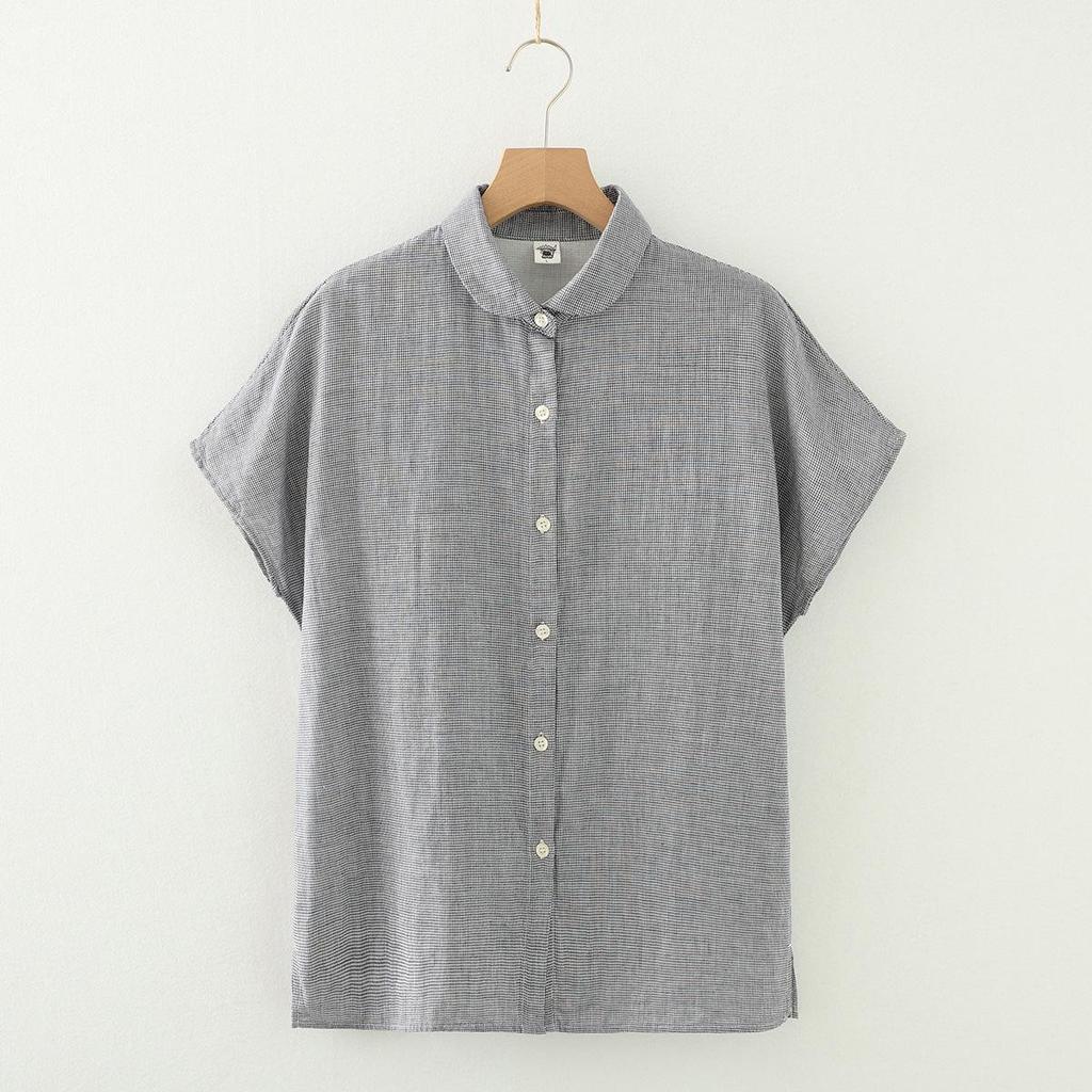 Japanese Minimalist Yuanbao Collar Double Layer Cotton Gauze Sleeveless Women's Shirt