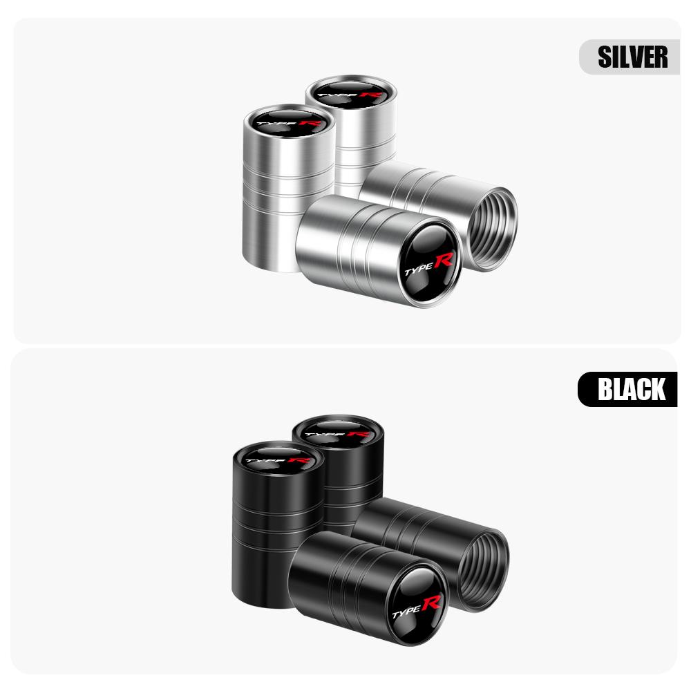 4pcs Car Wheel Tire Valve Caps Air Stem Covers For Honda Civic Accord Fit Jazz Pilot CRV Odyssey Passport City Shuttle HRV Vezel