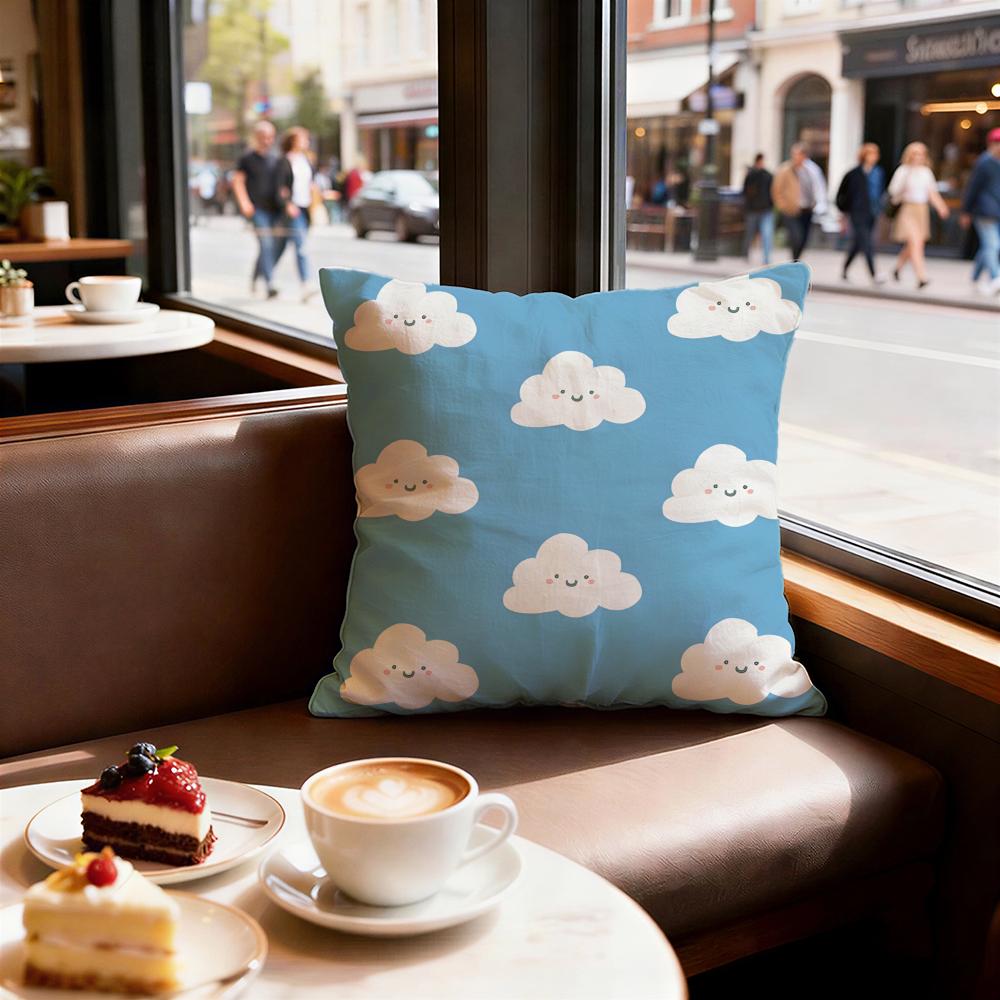 White Cloud Texture Cushion Cover Decorative Cushions Covers Cover Sofa X Pillow Piece X X Pillowcase