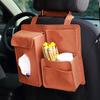 Multi-Purpose Car Storage Bag Organizer Hanging Bag Box Paper Towel Phone Storage Felt Bag Trash Can Organizer Car Accessories