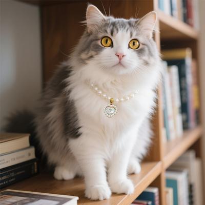 Elips Kalp Şekli Elmas İşlemeli Evcil Kedi Tasması Evcil Hayvanlar Parlak Kristal Tasmalar Yavru Kedi Köpek Tasması Kedi Kolyesi için Ayak İzi Aksesuarları