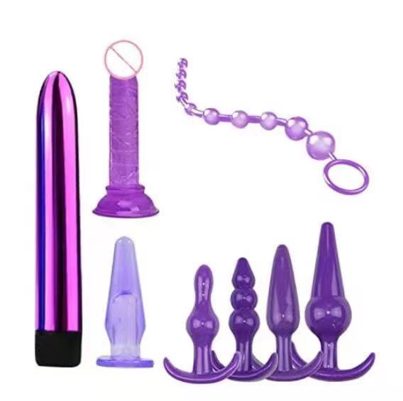 8 Stück/Set Weiches Silikon Buttplug Dildo Masturbation Analplug Vaginalplug Für Frauen Männer Analtrainer Für Paare Masturbieren