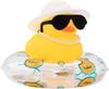 Car Rubber Duck Dashboard Yellow Duck Decoration For Car Dashboard Decorations Duck Toy With Swim Ring