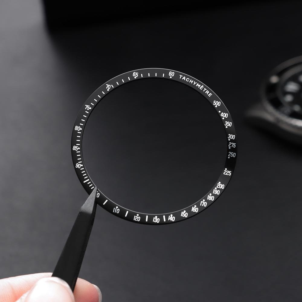 35,2 mm*40,5 mm Aluminium Mode Platt Klockring Insats Passar för Omega Speedmaster Klockfodral Urverk Herrklocka Del Tillbehör