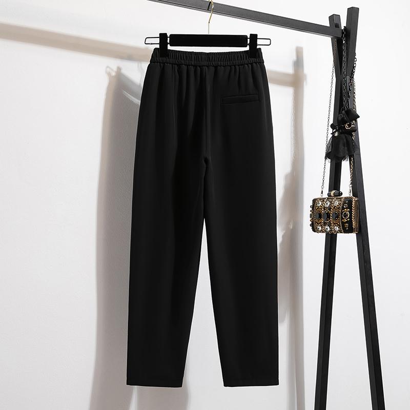 MOJTA Dámské jaro podzim plus velikost ležérní volné kalhoty s vysokým pasem