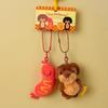 Cartoon Dachshund Plush Toy Camera-Style Keychain Backpack Accessory