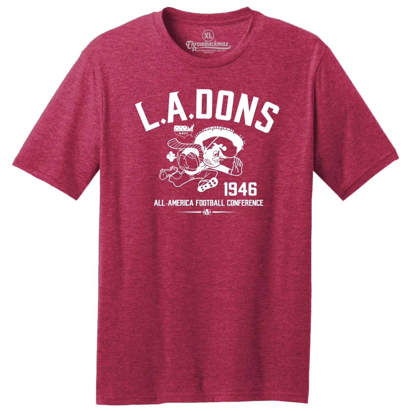 Los Angeles Dons AAFC 1946 Football TRI-BLEND Tee Shirt - Rams Chargers S