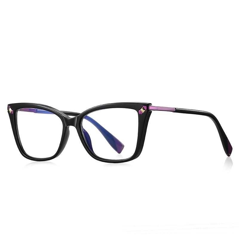 Pin Frame Blue Light Blocking Prescription Glasses For The Nearsighted  Women Cat Eye Short-Sight Eyewear 0 -0.5 -0.75 To -6