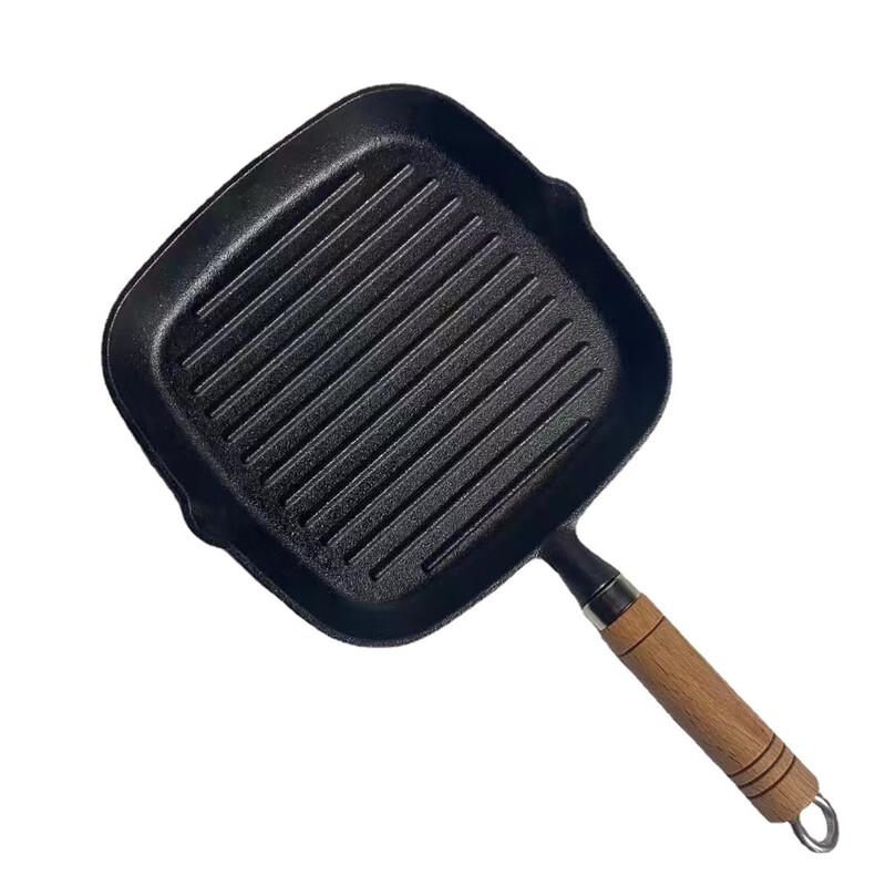 ZISIZ Cast Iron Striped Steak Pan