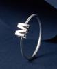 HELENE JEWELRY 925 Silver Little M Miss Ring Silver Thread Ring (Type C)