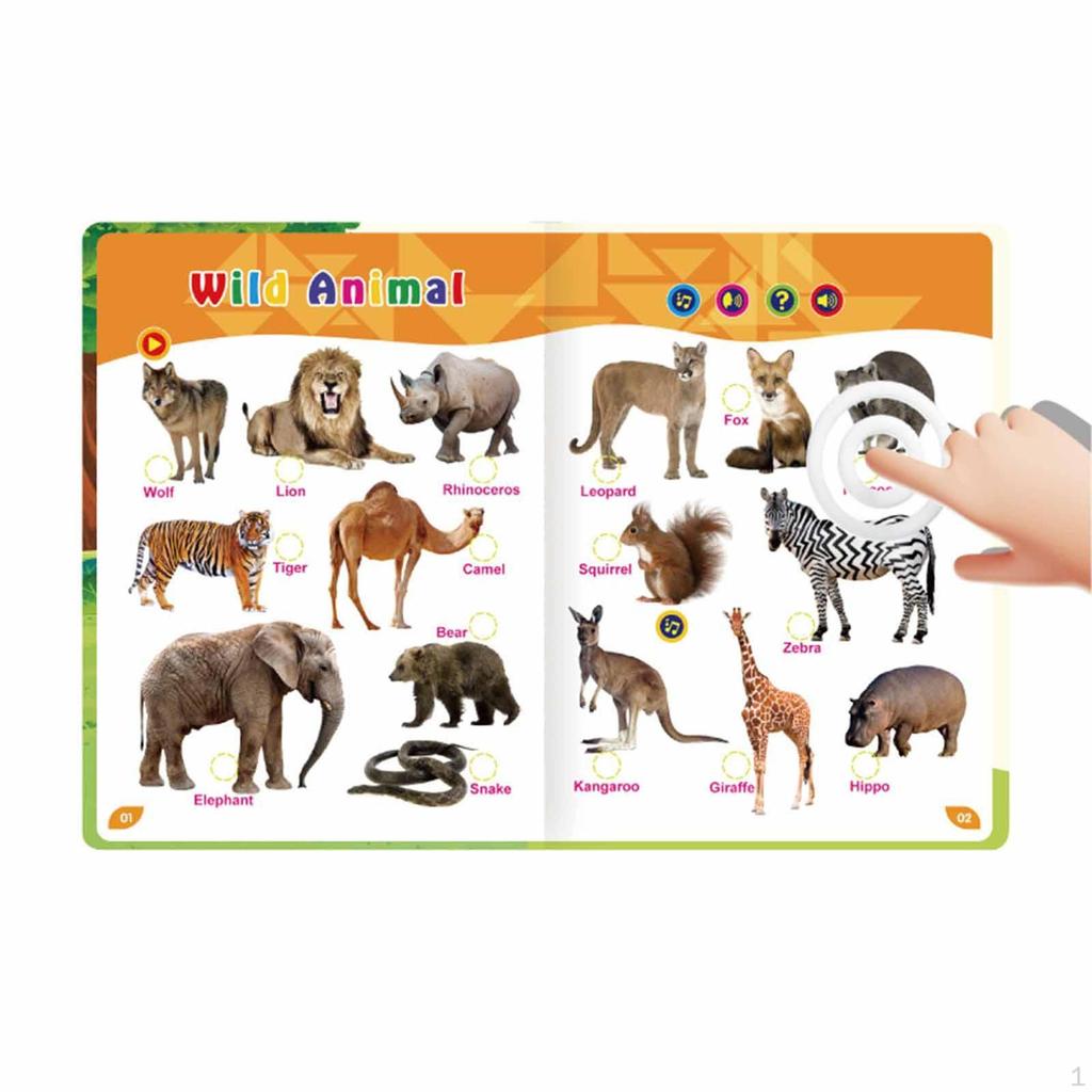 English Words Sound Book, Vocabulary Building, 21 Theme Interactive toy, Talking Book
