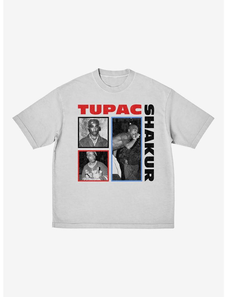 Tupac Portrait Grid Relaxed Fit Girls T-Shirt, reprinted on new fabric Unisex T-Shirt