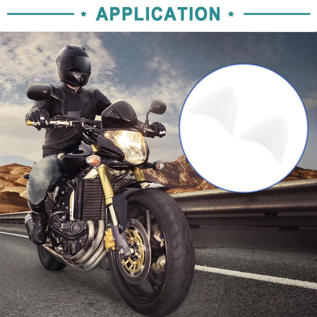 ACROPIX Adorno Estilo Orejas de Gato de TPU Blanco para Casco de Motocicleta Bicicleta Scooter Decoración Pegatina Universal para Casco - Juego de 2