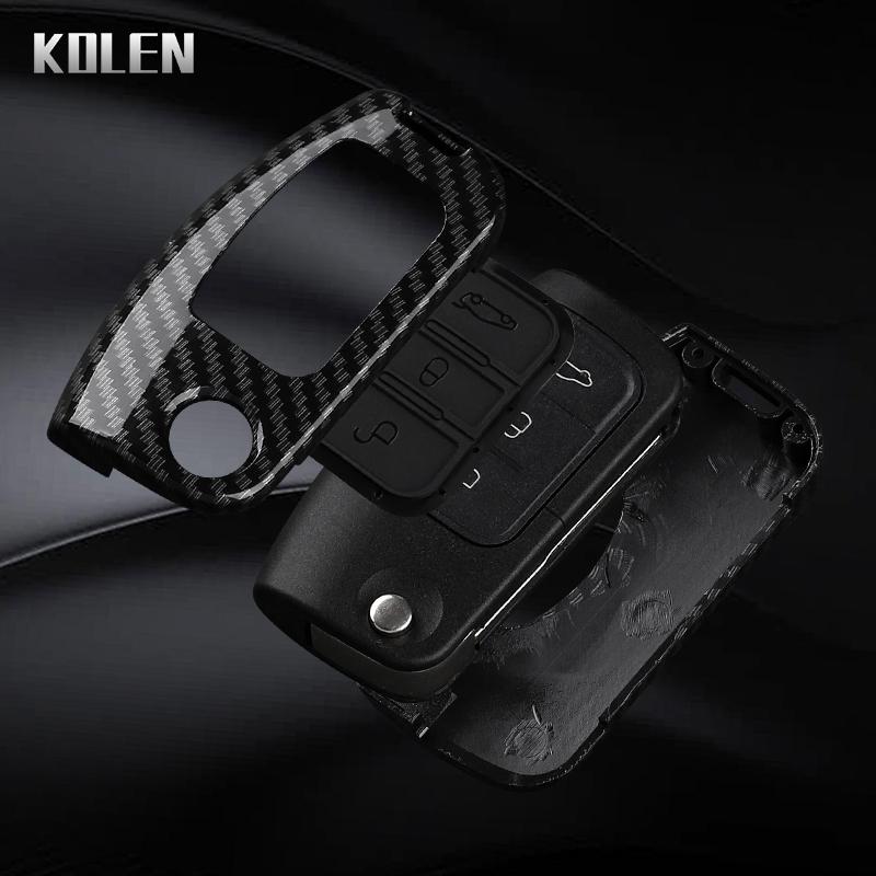 ABS Carbon Fiber Style Car Key Case Cover Fob for Ford B-Max C-Max Eco Sport Galaxy Fiesta Focus 2 Ecosport Kuga Escape Falcon