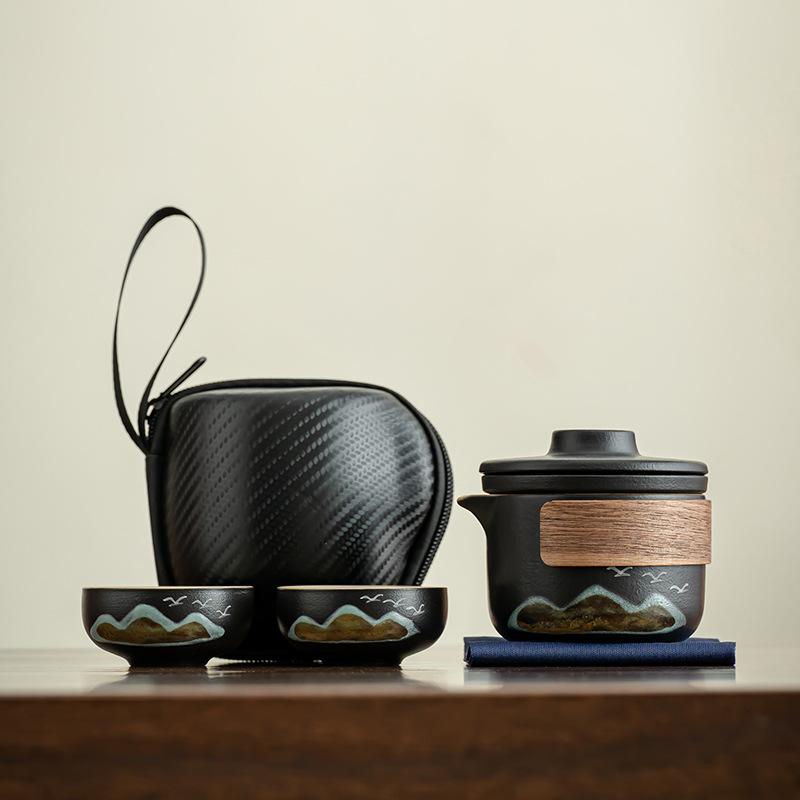 Yanhe Aoyama Travel Tea Set Travel Small Set Portable Master Cup Aoyama Flying Bird Kuaike Cup Business