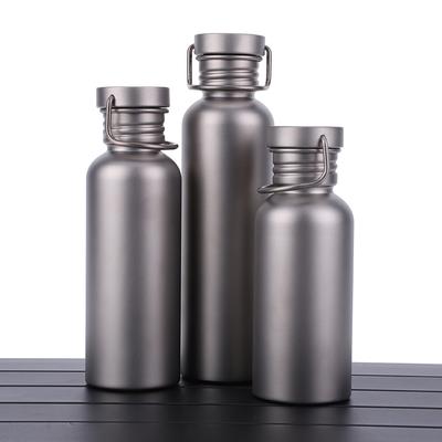 500/600/750ml Titanium Water Bottle with Lid Portable Sports Kettle Leak-Proof Lightweight Drinking Bottle for Outdoor Picnic