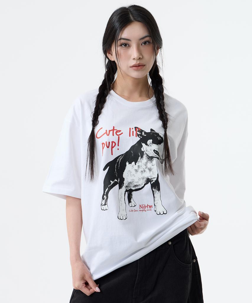 Nasttingijeubeleoldaenmi Bull Terrier Vintage Tee_White