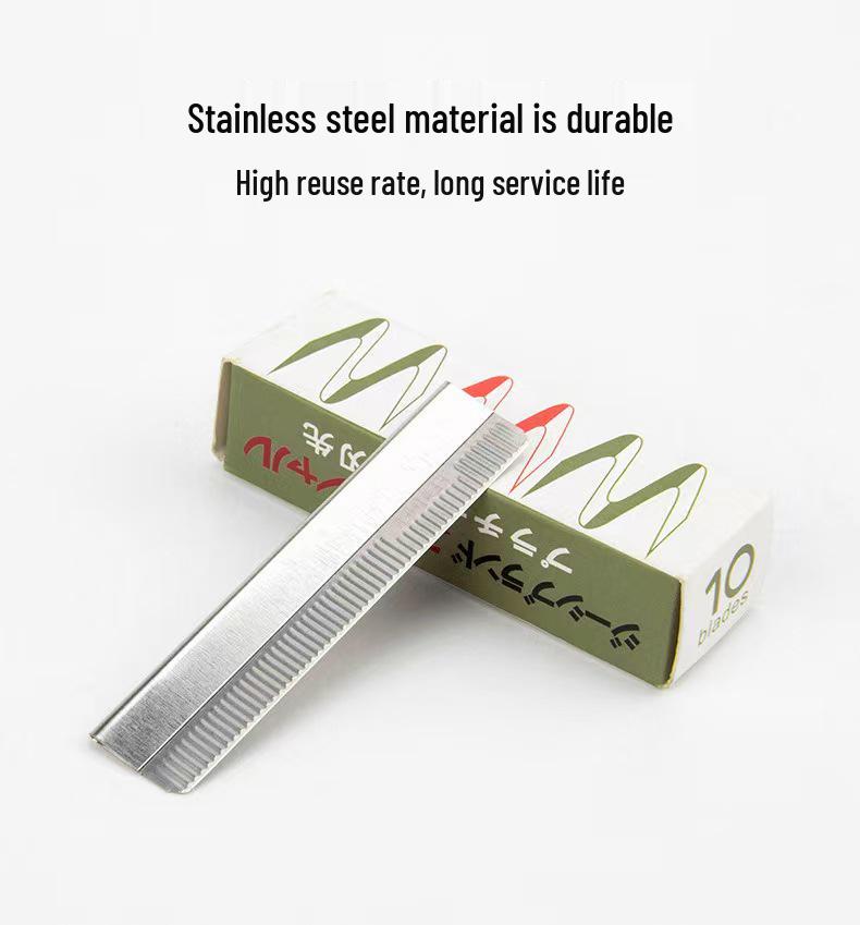 Tattoo Eyebrow Trimmer: Stainless Steel Corrugated Razor Blade for Precise Hair Removal