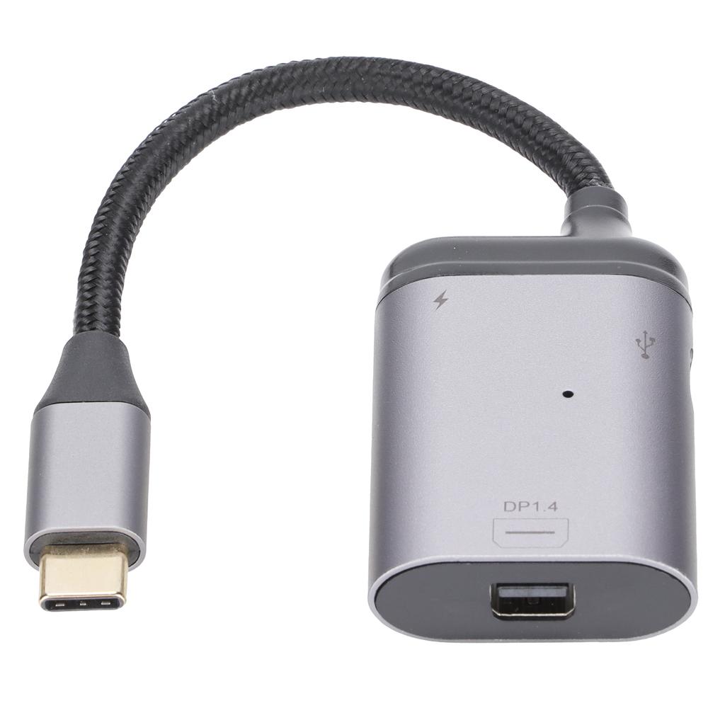 JORINDO Type C to Mini DisplayPort Adapter Type C to DP Converter with Power Port and Type C Data Port