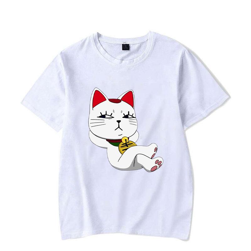 New Funny Lucky Cat T Shirt Unisex Short Sleeve O Neck Summer Casual Dandadan Printing T-shirt Top Tee