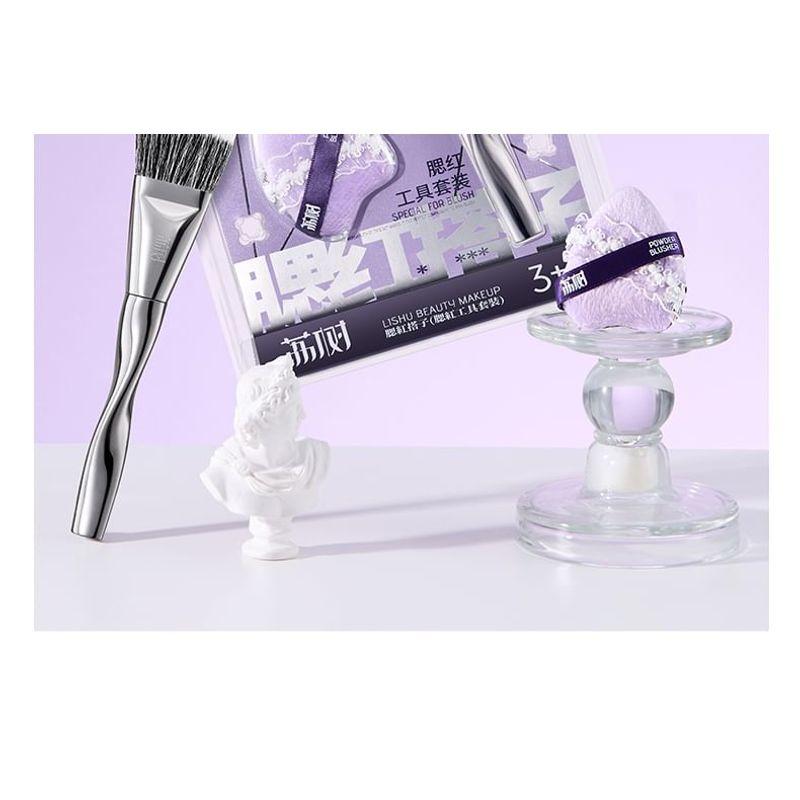lishu - Blush Makeup Sponge & Brush Set