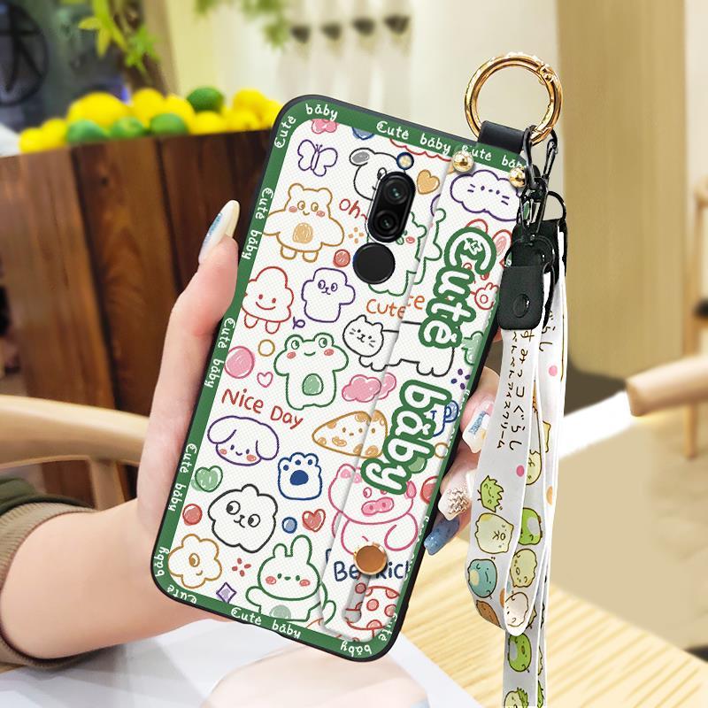 Kickstand Wrist Strap Phone Case For Xiaomi Redmi 8 Durable Waterproof Fashion Design Anti-dust Shockproof Soft case