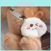 Bedårande plyschkanin nyckelringsdocka Perfekt för miniatyrryggsäckstillbehör och presenter