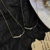 14K Gold-Plated S925 Sterling Silver Knotted Clavicle Necklace for Women - Simple, Unique Design