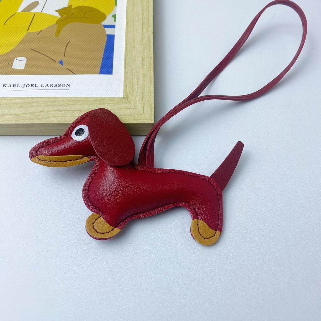 Miu-Style Sausage Dog Plush Charm - Backpack, Car, Keychain Gift