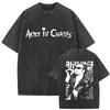 Washed Vintage Rock Band Alice In Chains Face Graphic Tshirts Men Women Gothic Punk Oversized T Shirts Mens Classic Streetwear