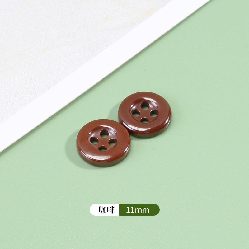 White Shirt Buttons Men'S And Women'S Clothes Shirt High-End Ceramic Buttons Versatile Round Black High-End Button Accessories