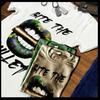 Gangster T-Shirt Plata O Plomo Camoflage Lips Medellin Cartel Narcos XL White
