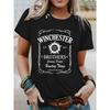 Graphic & Letter Print T-shirt, Short Sleeve Crew Neck Casual Top for Summer & Spring