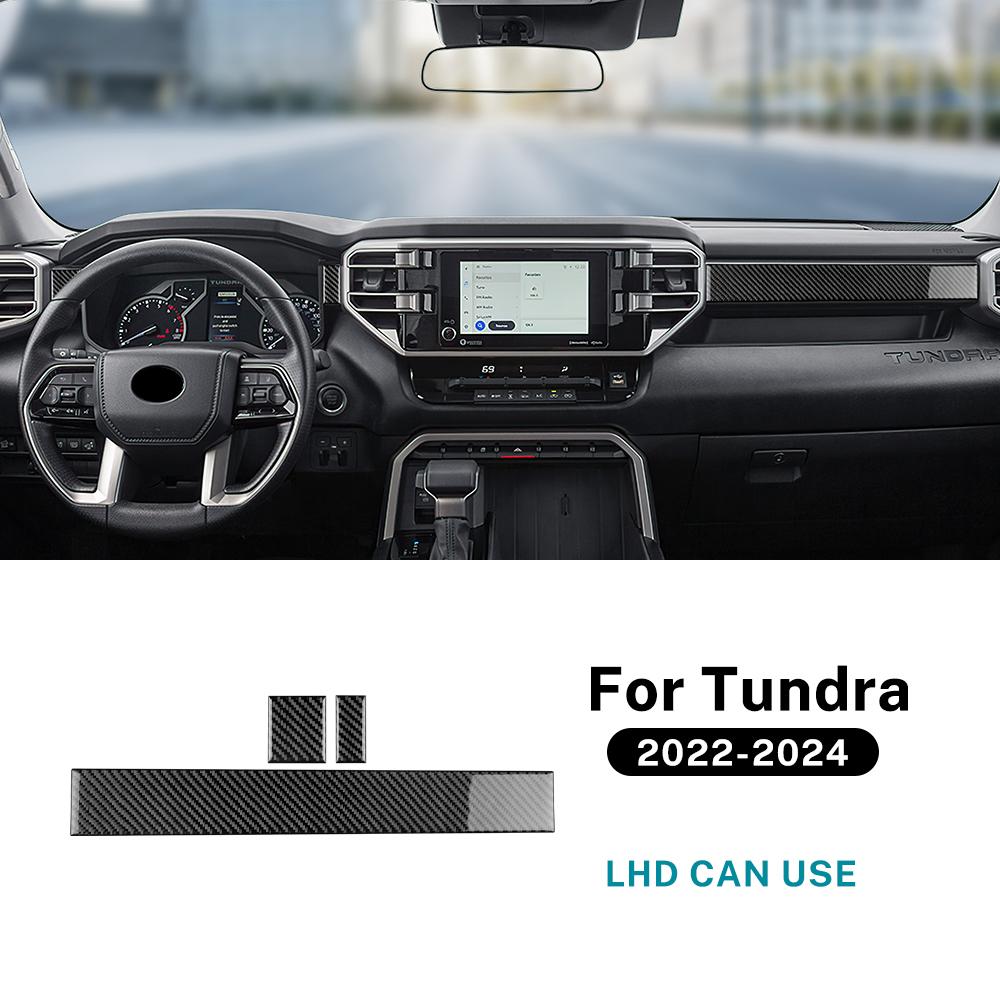 Real Soft Carbon Fiber Sticker For Toyota Tundra 2025 2025 2025 2025Car Co-pilot Central Control Interior Trim Accessories