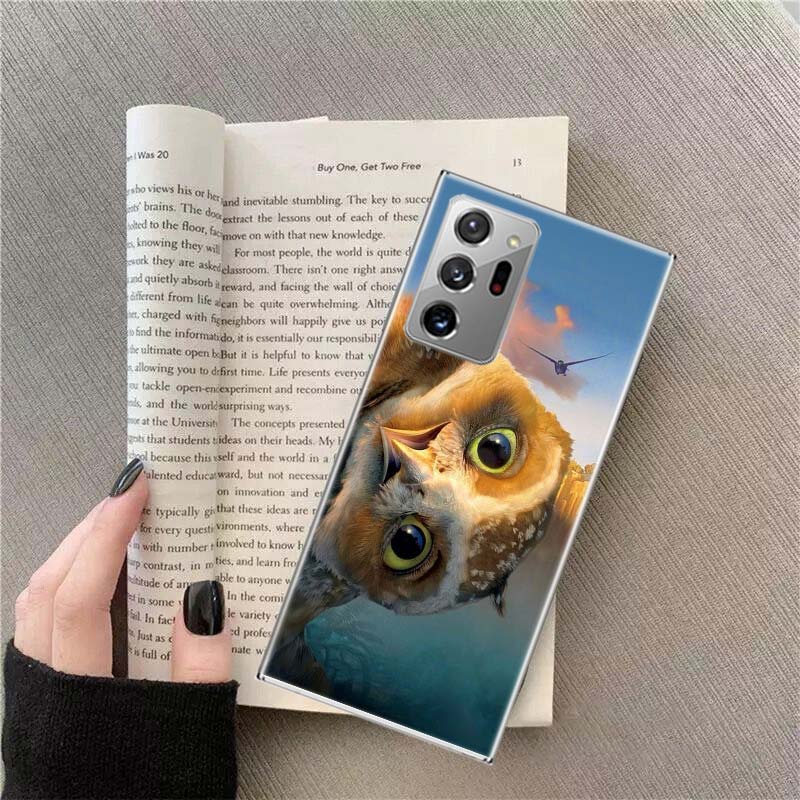Snow Cute Owl Animal Phone Case For Samsung Galaxy S25 Edge S24 S23 FE S22 S26 Ultra S21 S20 S10 Plus Capa Soft
