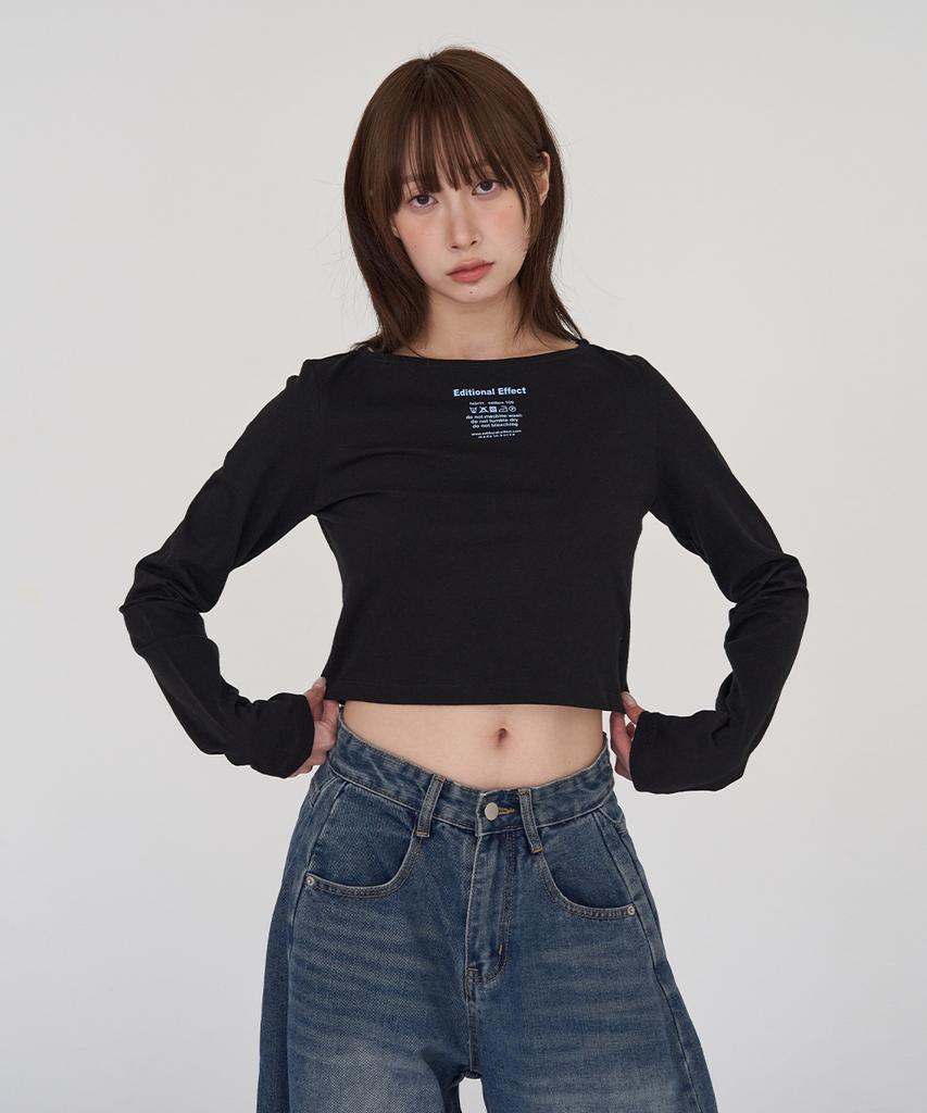 Kainjeu Label Crop Long Sleeve_3 Color