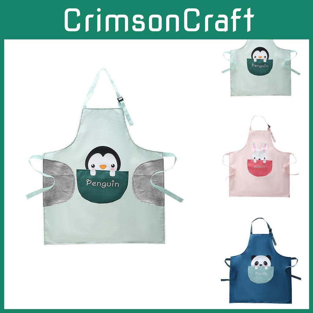 Cartoon Apron Polyester Sleeveless Kitchen Cooking Oil Proof Waterproof For Adults Kids
