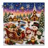DIY Christmas Gift Ideas Faux Pearl Art Kit, Church Painting Jesus Kit Holy Family Wall Decor Craft for Adults, Handmade Holiday Textured