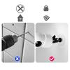 Stainless Steel No-Drill Adhesive Mount, M6 Screw Base With 1/4" Interface For Mobile Surveillance Camera Bracket Easy Install