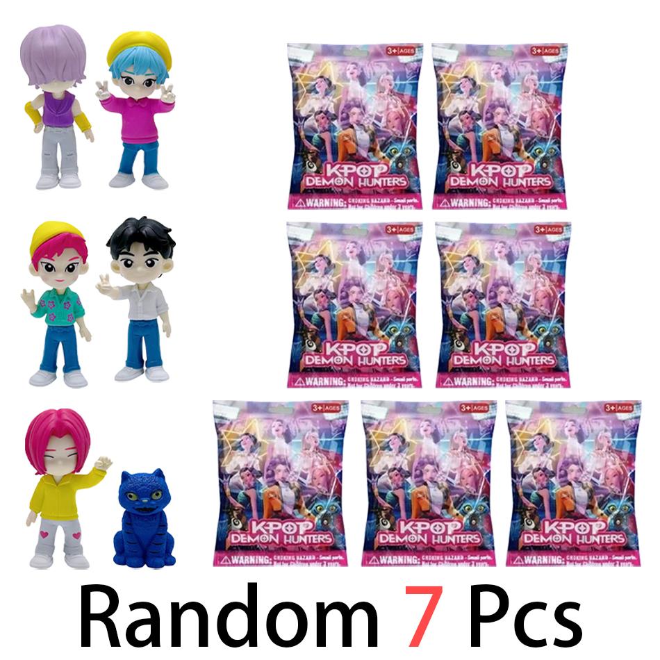 Anime K-pop Demon Hunters Series Figure Bag Tiger Figurine Toy Desk Decoration Statues Ornament Halloween Christmas Kid Gifts