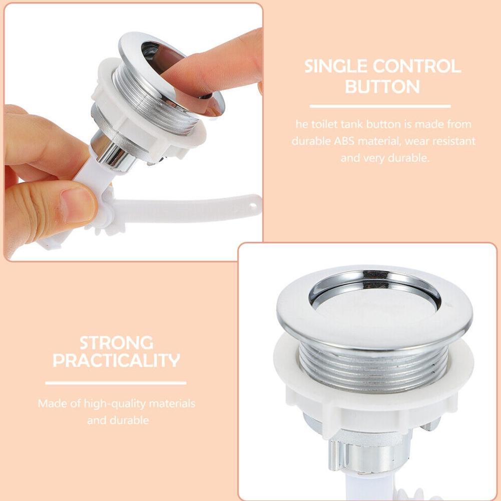 Tlačítko Nádržka na WC ABS Koupelnové WC Stisk Stříbrné
