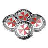 4pcs 56mm 3D Umbrella Corporation Emblem Car Wheel Center Hub Cap Rim Sticker Decals For Toyota Peugeot Suzuki Citroen Skoda