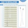 2 Pcs White Blinds Stick Alloy Curtain Stick Window Blind Alloy Hook  Replacement Parts