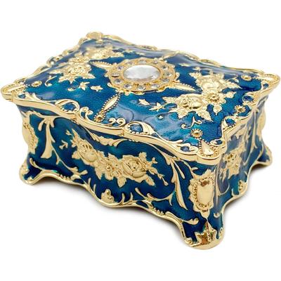Retro Jewelry Box Decorative Jewelry Organizer Box Travel Portable for Women Girls Kids Small Vintage Jewelry Storage Organizer for Necklace Earrings