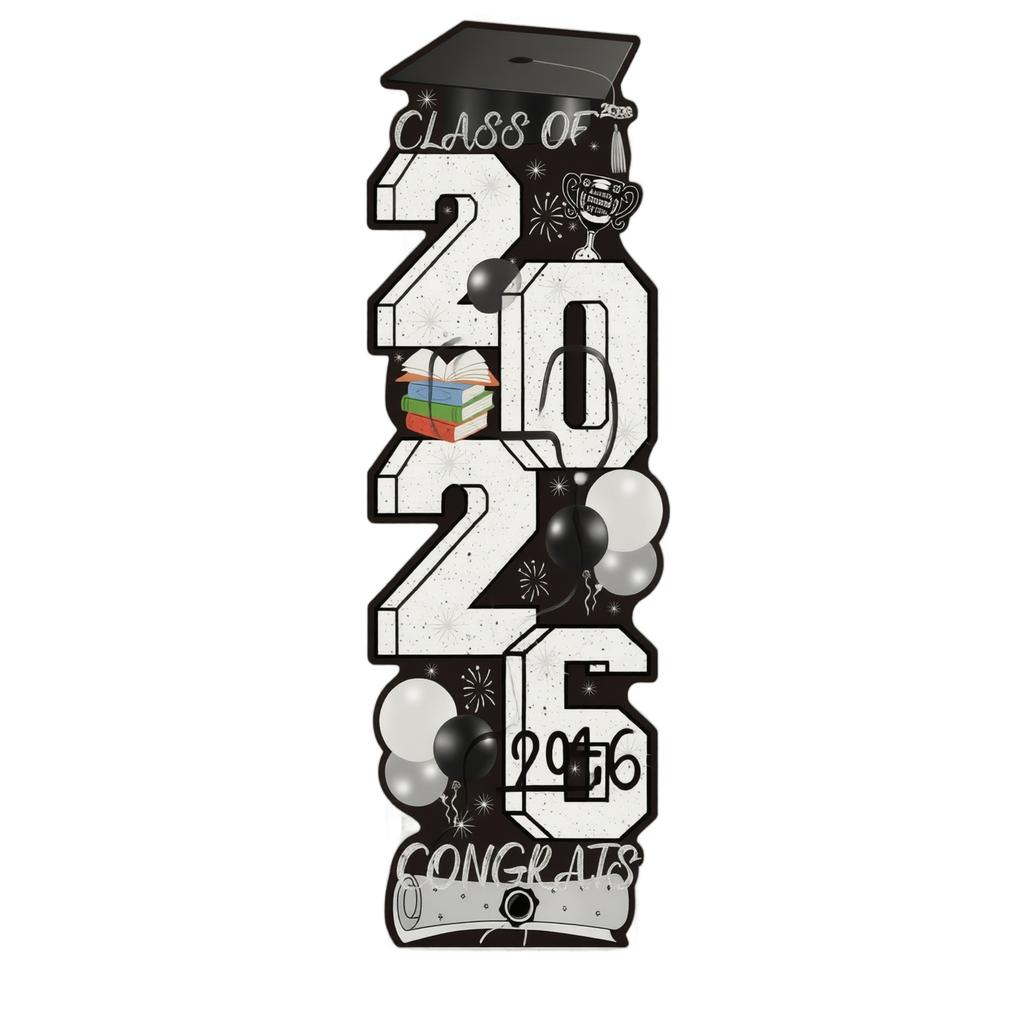 Graduation Season Yard Sign Set Hollow Board Lawn Decoration School Courtyard Outdoor Display Graduation Party Supplies Standee