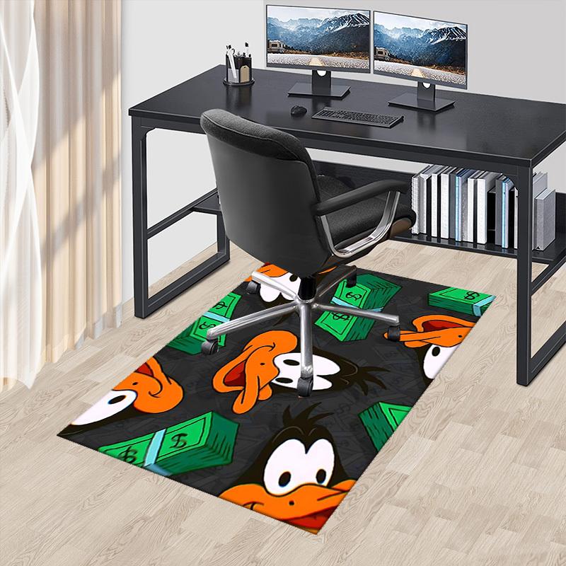

1pc Daffy Duck & Money Stack Anime Cartoon Design Office Chair Mat, Non-Slip Carpet for Home Decor, Suitable for All Seasons, Ideal Gift for Fans.A063 60cm by 90cm